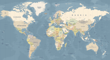 Keyboard Mat, WORLD MAP #8