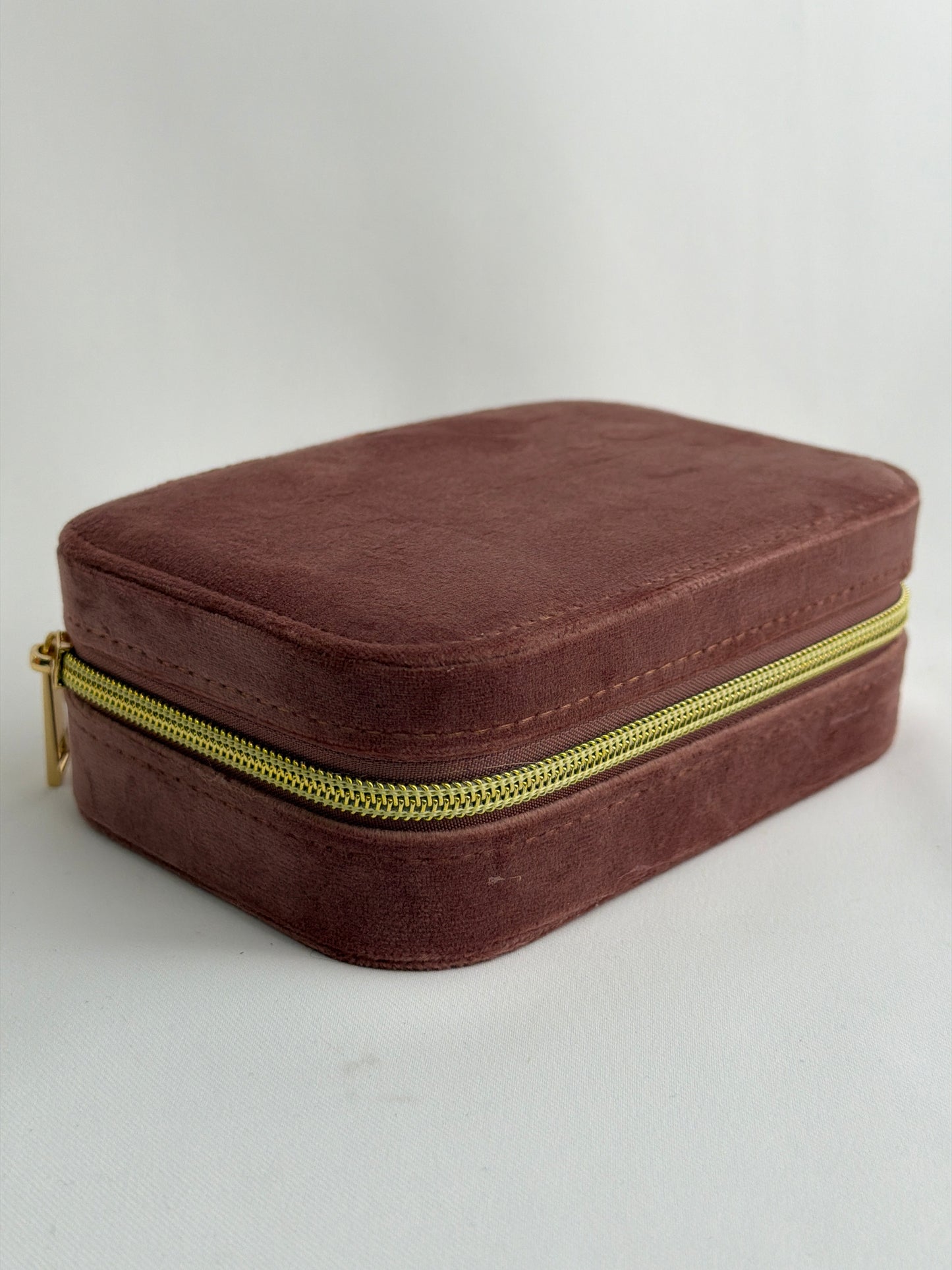 Travel Jewellery Box PINK Velvet