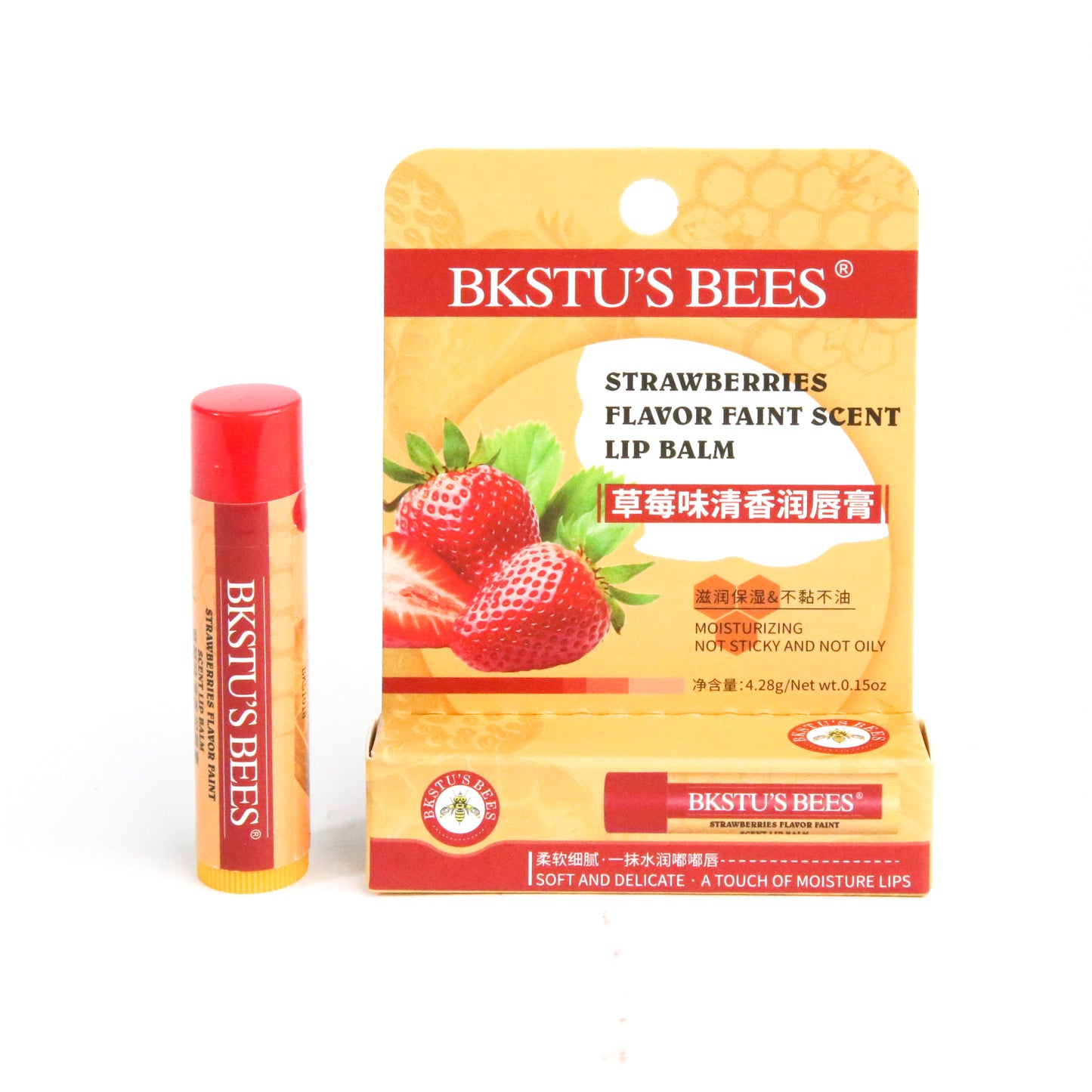Bees Wax Lip Ice 6 p/pack STRAWBERRY (R34ea)