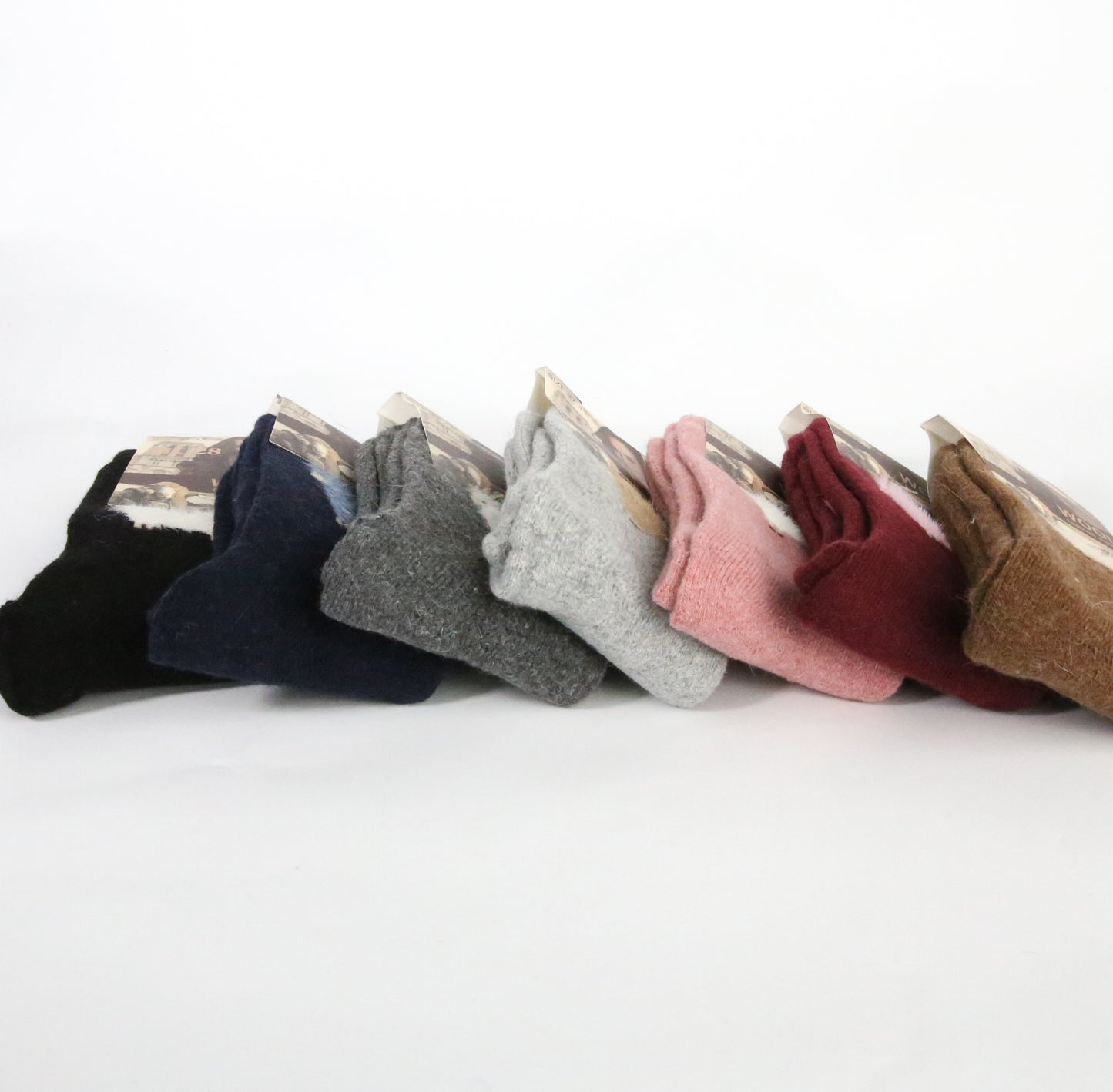 Ladies Thick Wool and Angora Socks_Pack of 12