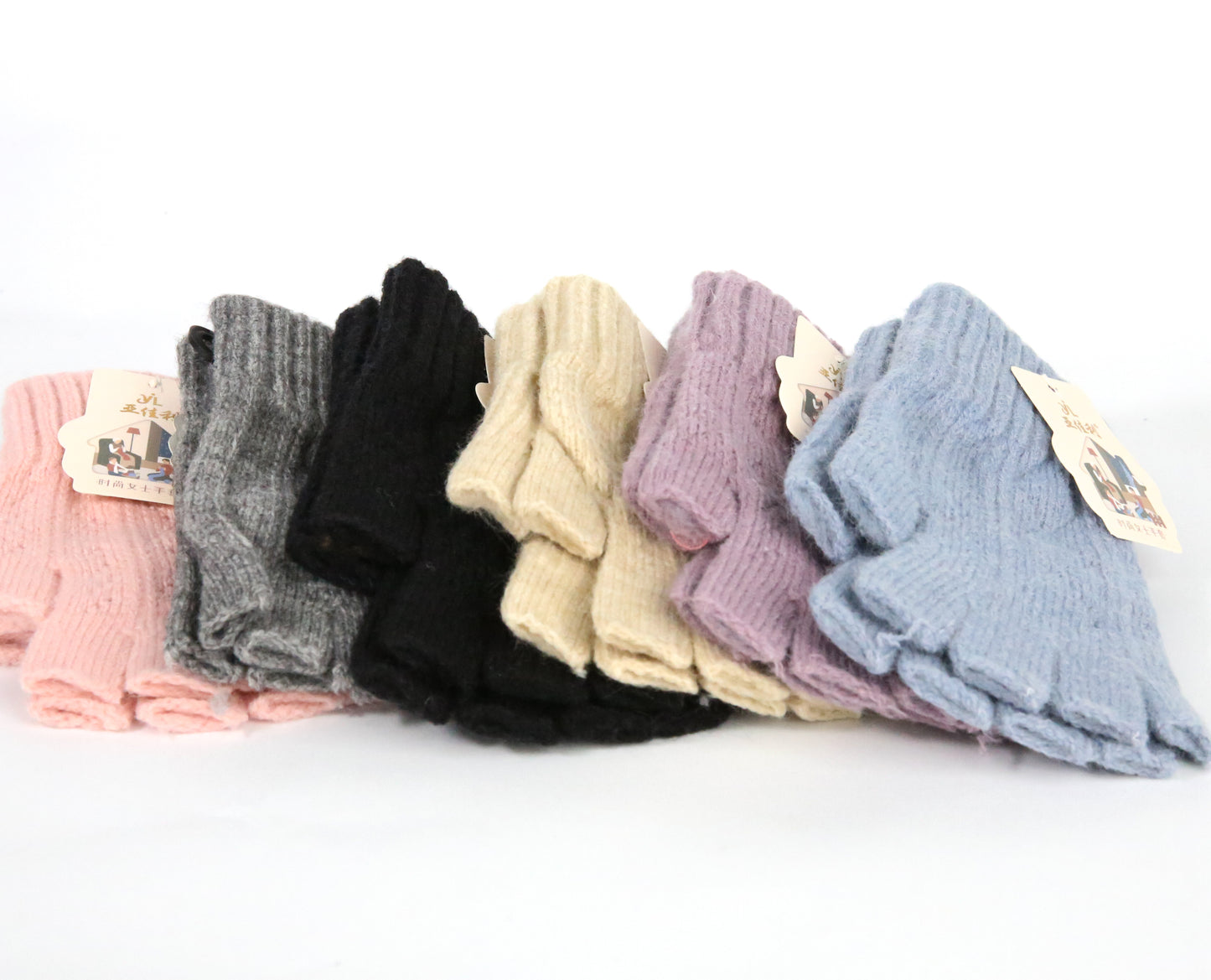Ladies Fingerless Gloves_Pack of 12