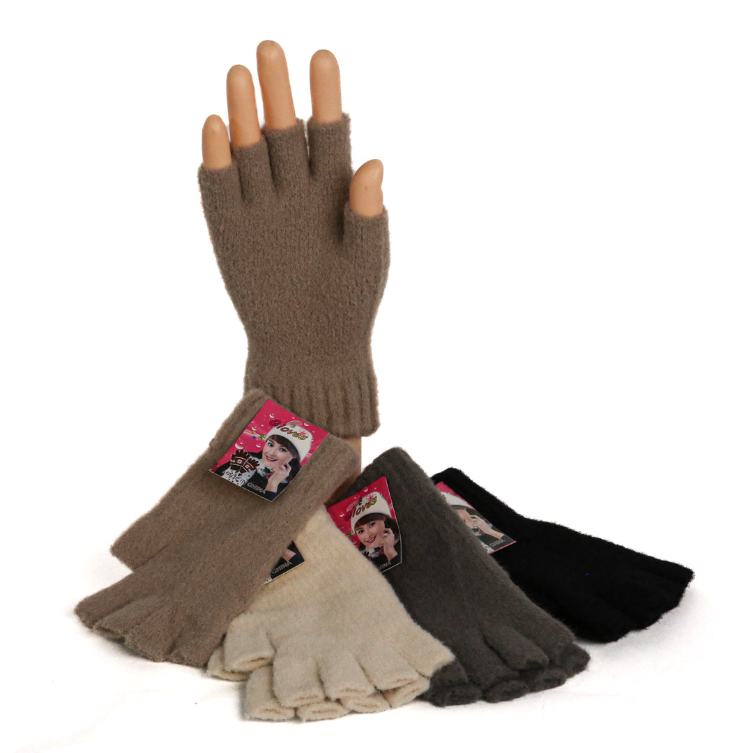 Ladies Fingerless Gloves 12 p/pack (R34.50ea)