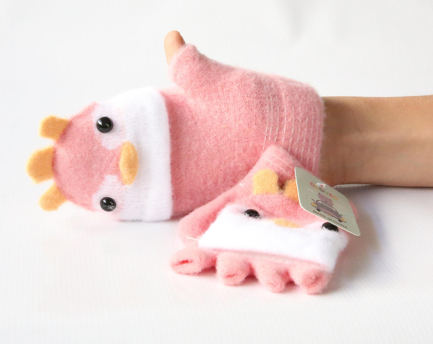Kiddies fingerless gloves with mitten flap_Pack of 12
