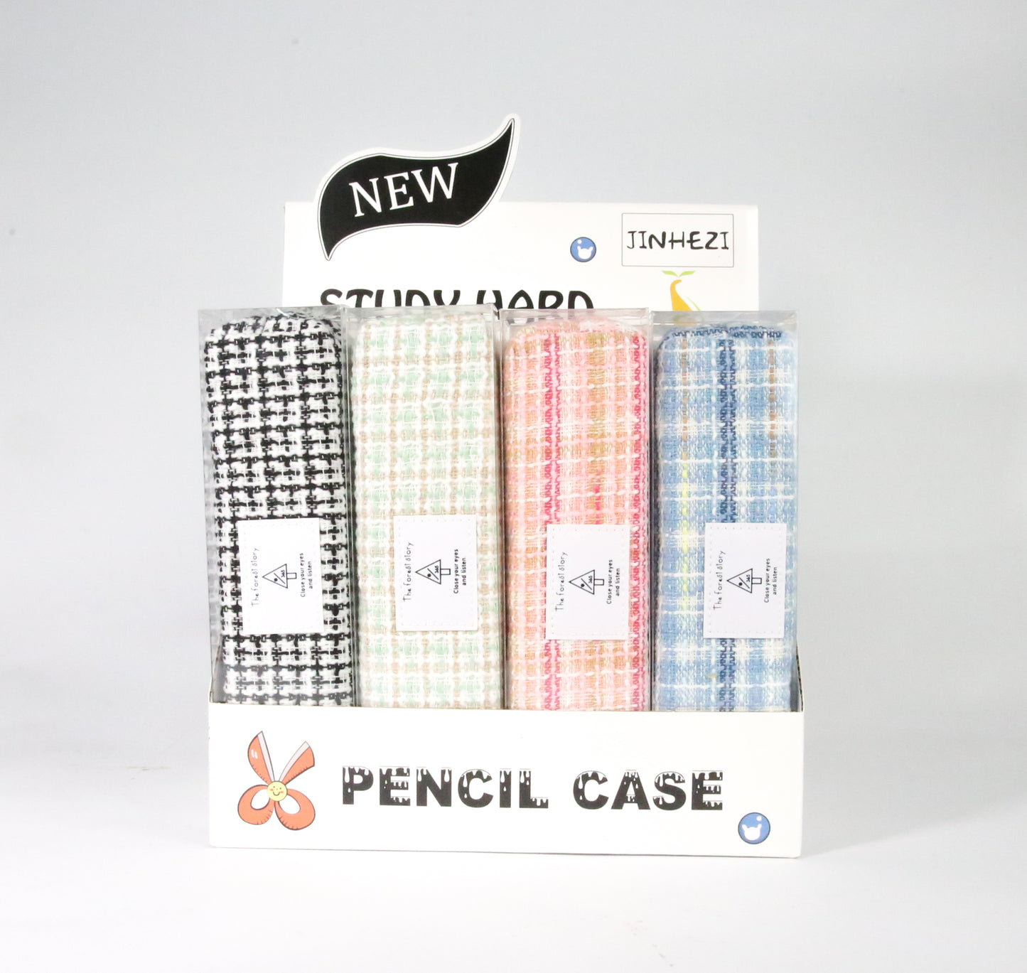 Slim Line pencil bag_Counter Display_12 units_Textured