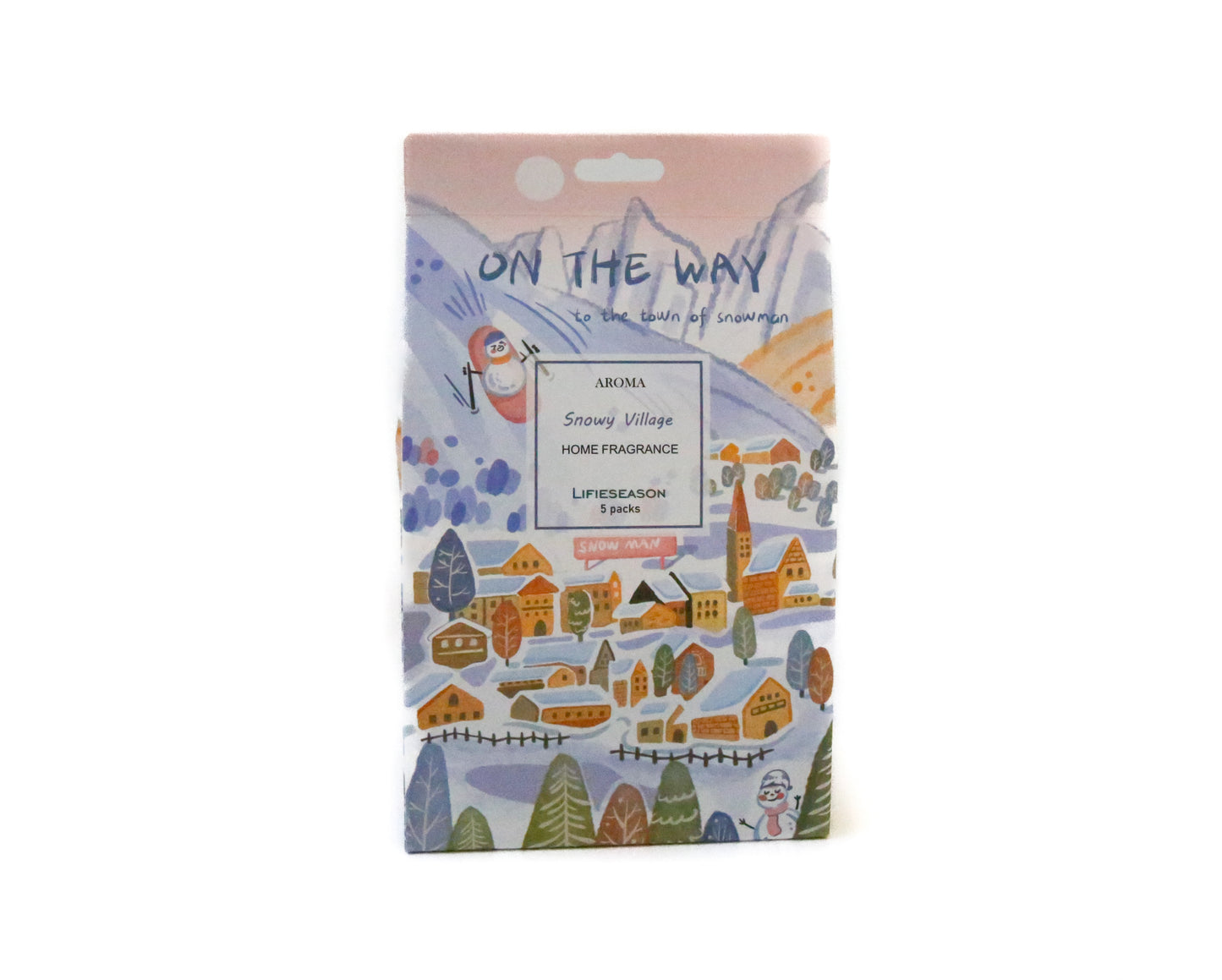 Fragrance Sachets SNOWY VILLAGE 5 p/pack (R11ea)