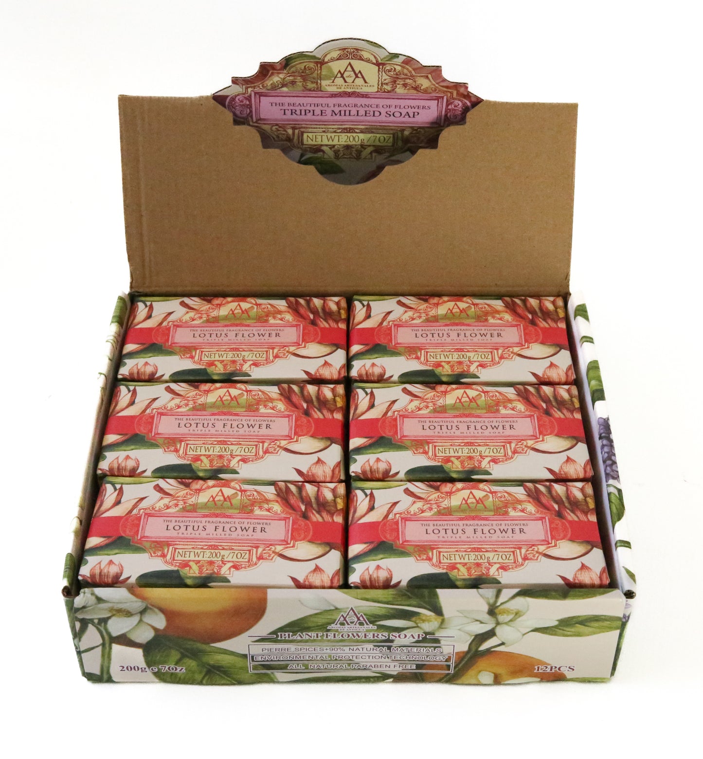 Triple Milled Soap_Counter Display_12 Units_Lotus Flower