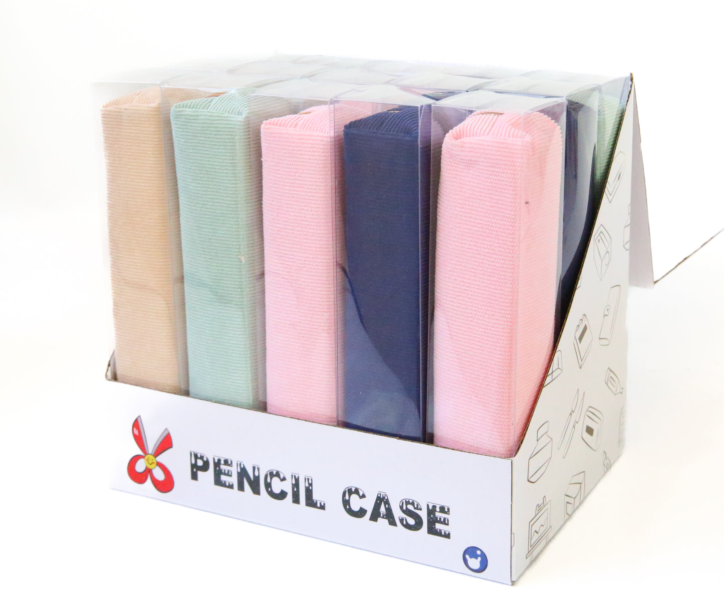 Slim Line pencil bag_Counter Display_Corduroy