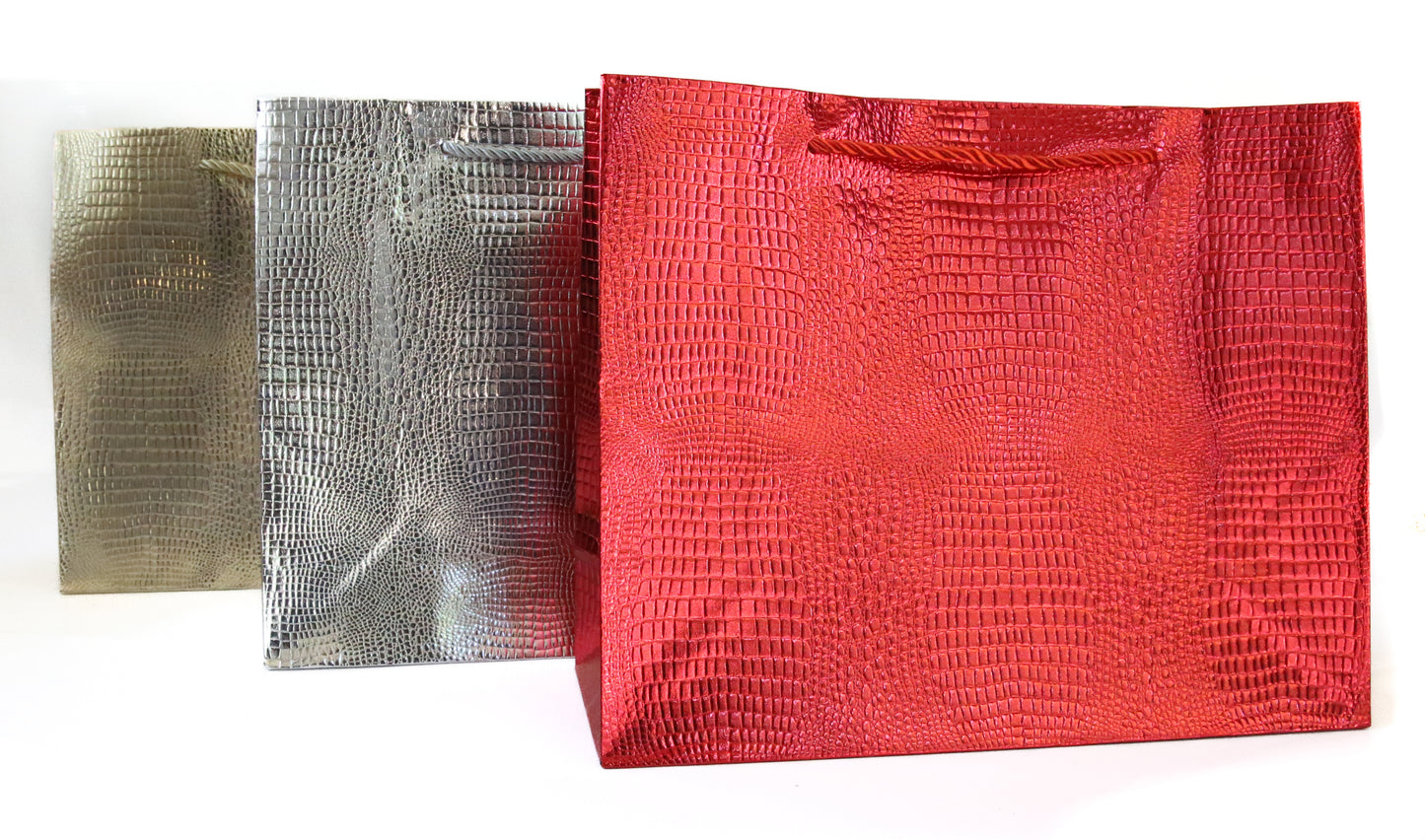 Gift Bags METALIC 12 p/pack