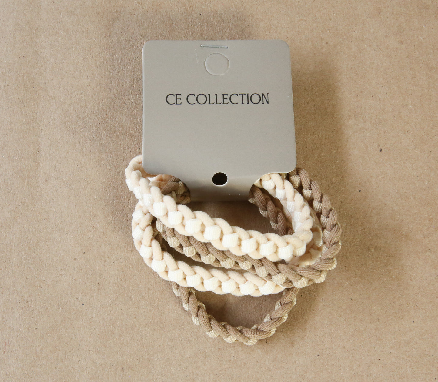 Hair accessories_Mixed cream and caramel_3 cards per pack