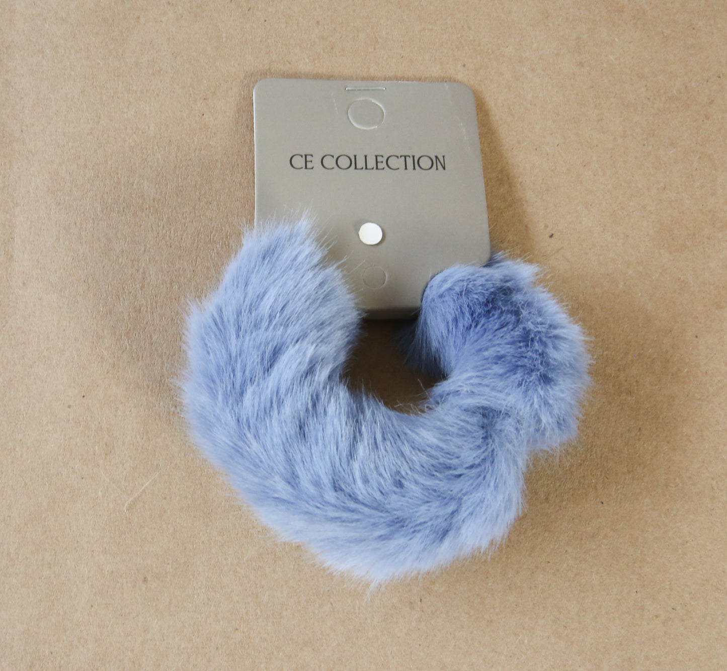 Fluffy hair tie_Blue_Pack of 3