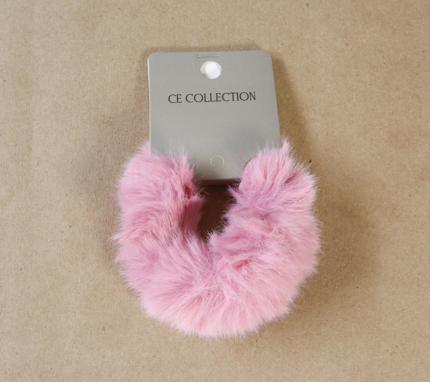 Fluffy hair tie_Pink_Pack of 3