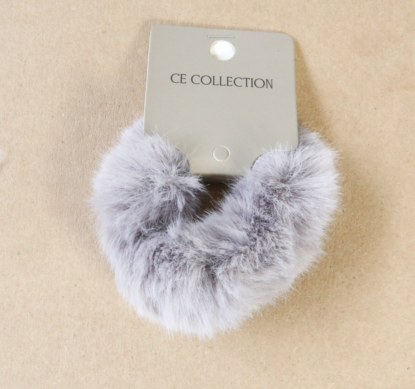 Fluffy hair tie_Grey_Pack of 3