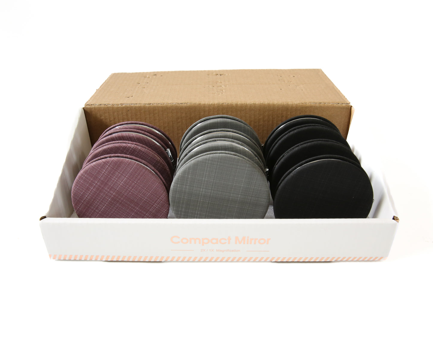 Compact Mirror Counter Display_Round Plain_Box of 12