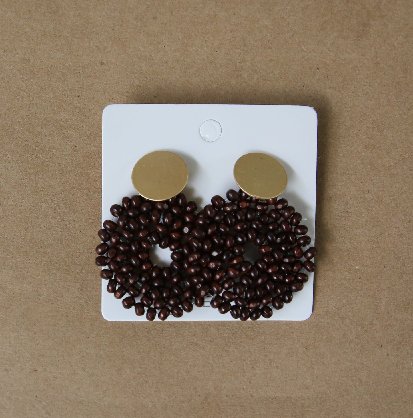 Natural Earrings_Dark Brown and Copper 2 piece_Round_Pack of 3
