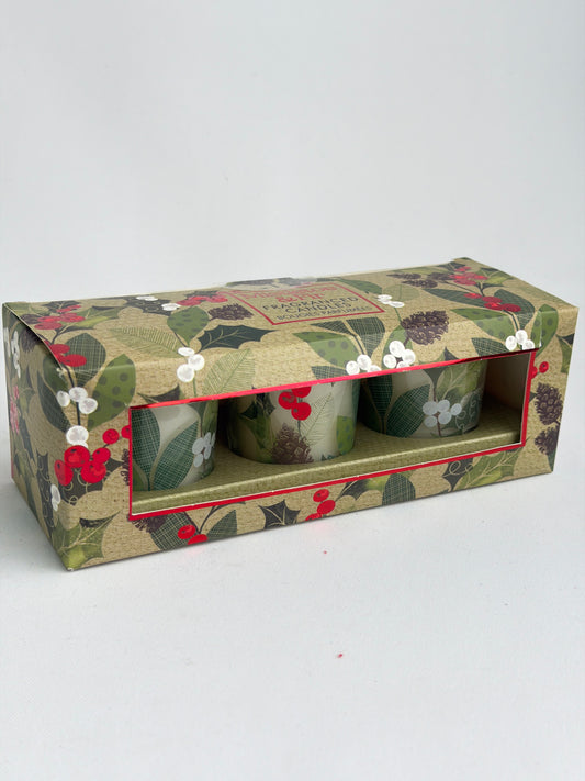 Christmas boxed candle 3pc Set