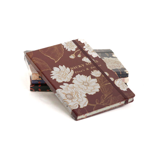 Notebook Large Maroon Floral
