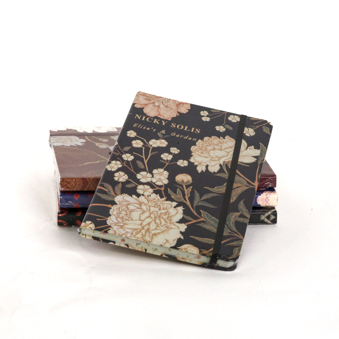 Notebook Large Black Floral