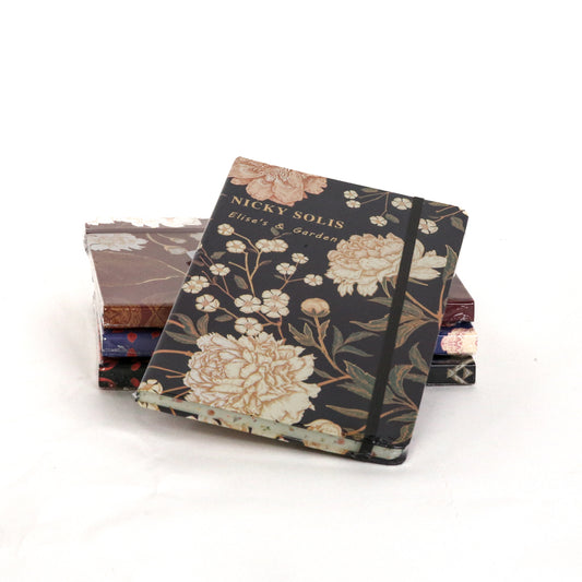 Notebook Large Black Floral