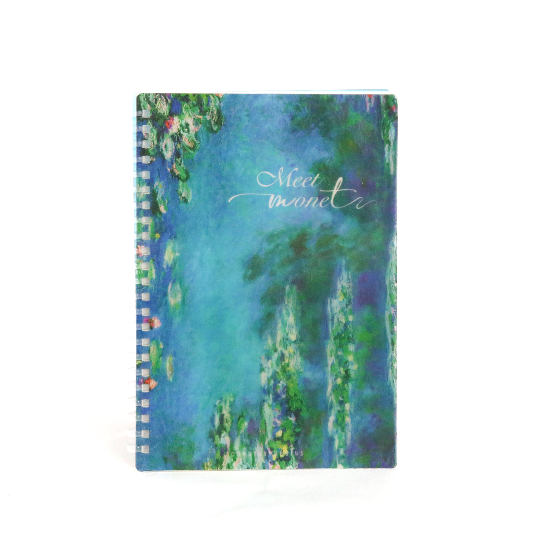 Notebook Medium Green/Blue Print