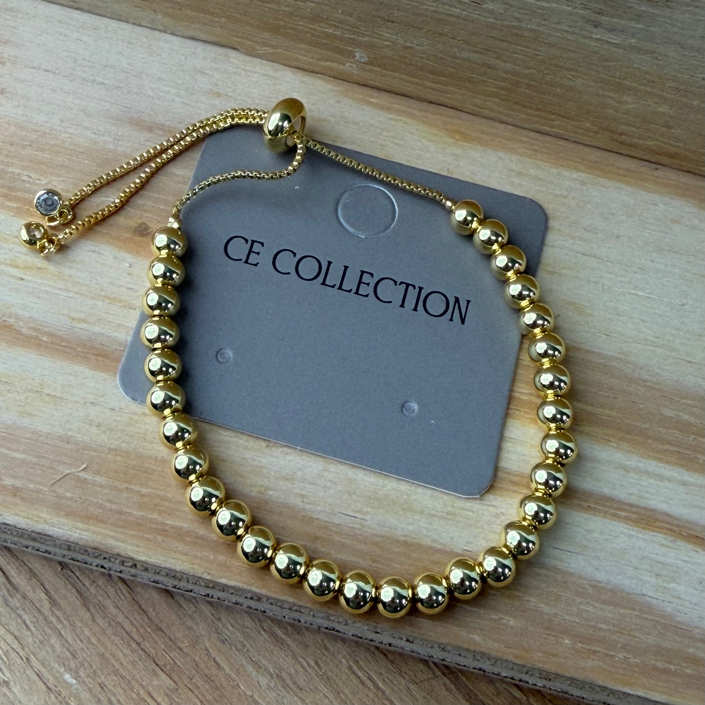 Gold plated adjustable bracelet