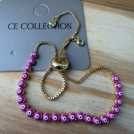 Gold plated adjustable bracelet