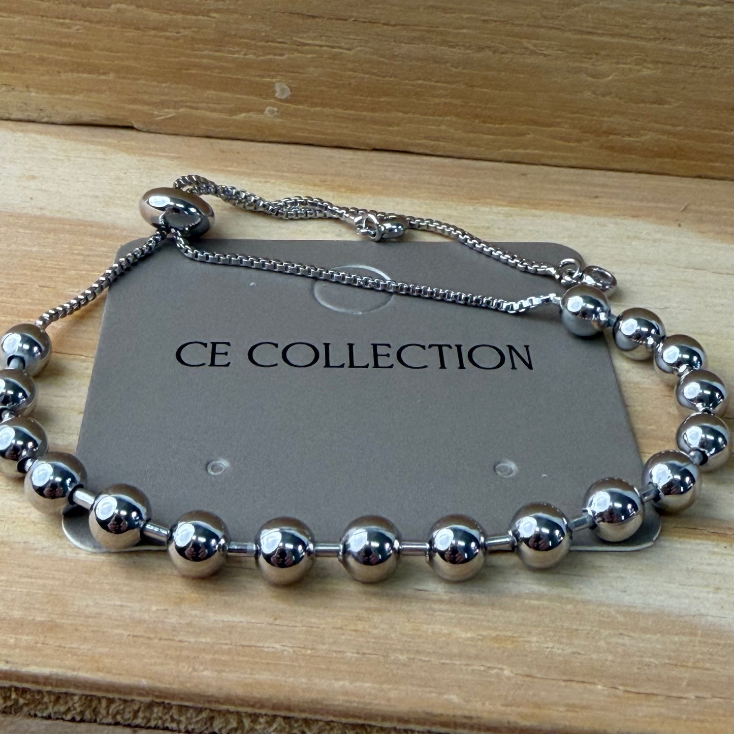 Silver plated adjustable bracelet