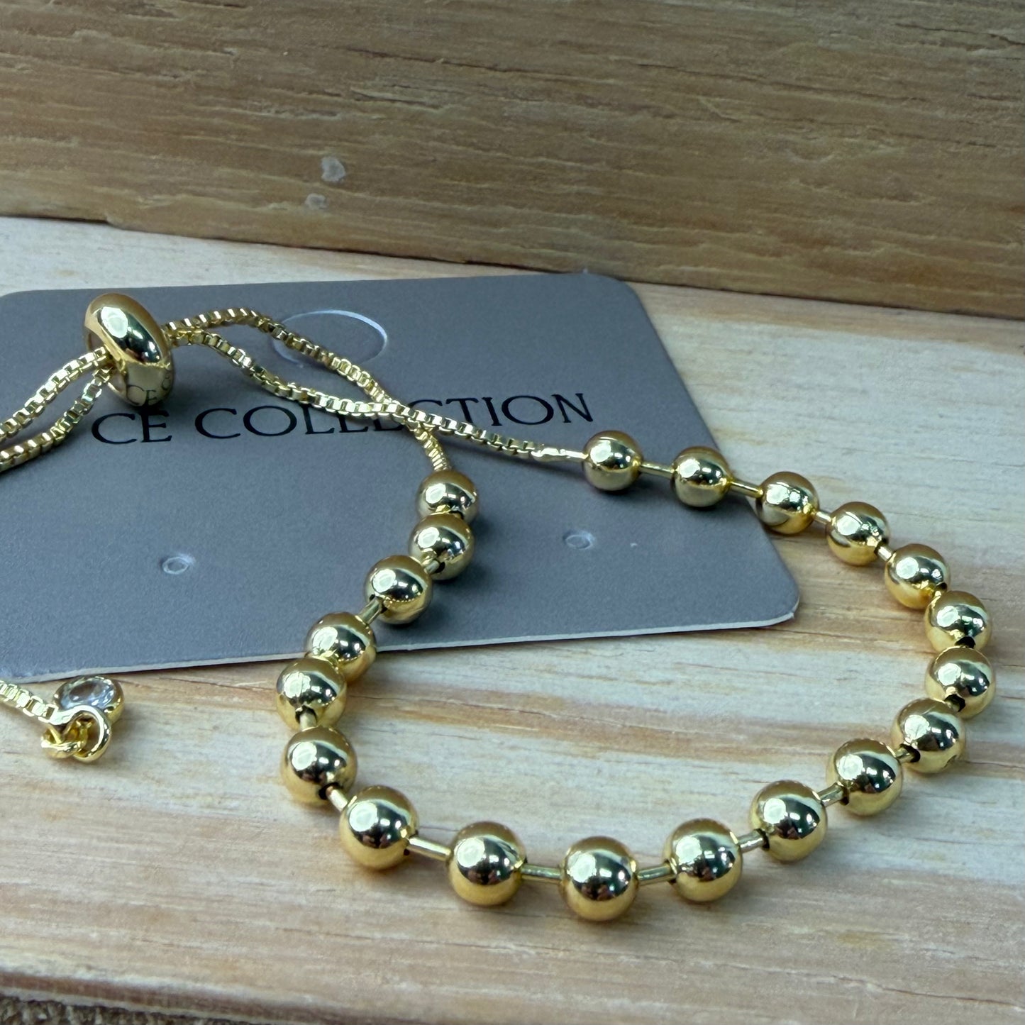 Gold plated adjustable bracelet