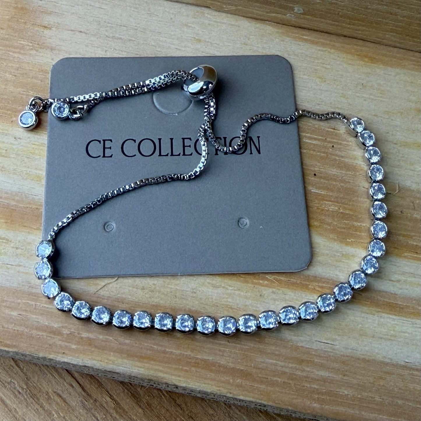 Silver plated adjustable bracelet