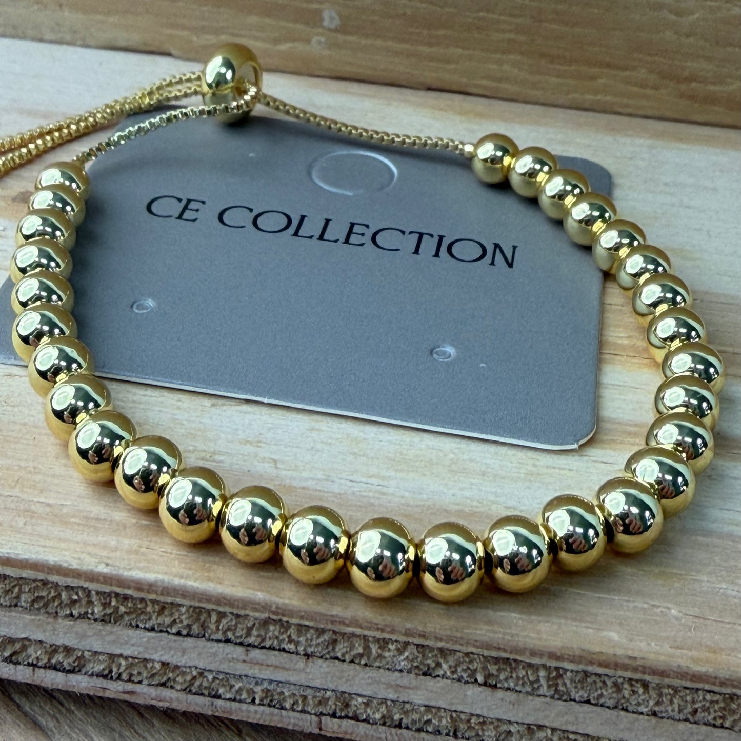 Gold plated adjustable bracelet