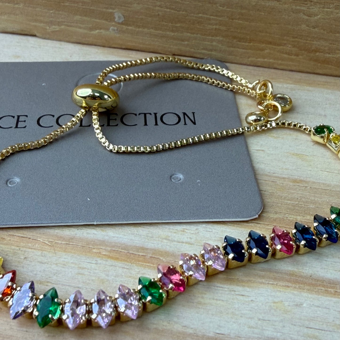 Gold plated adjustable bracelet