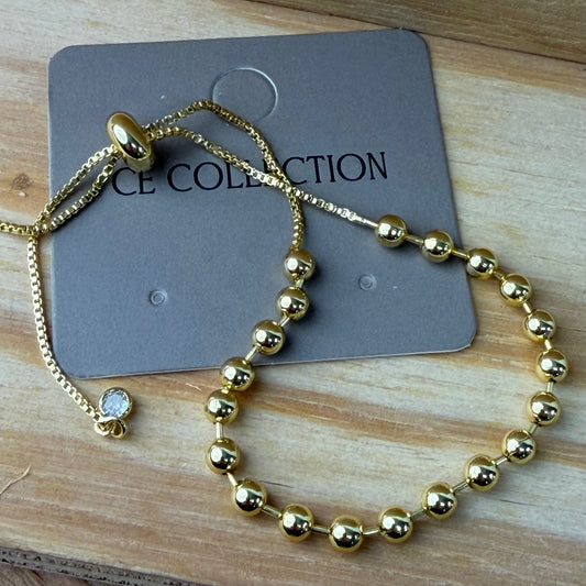 Gold plated adjustable bracelet