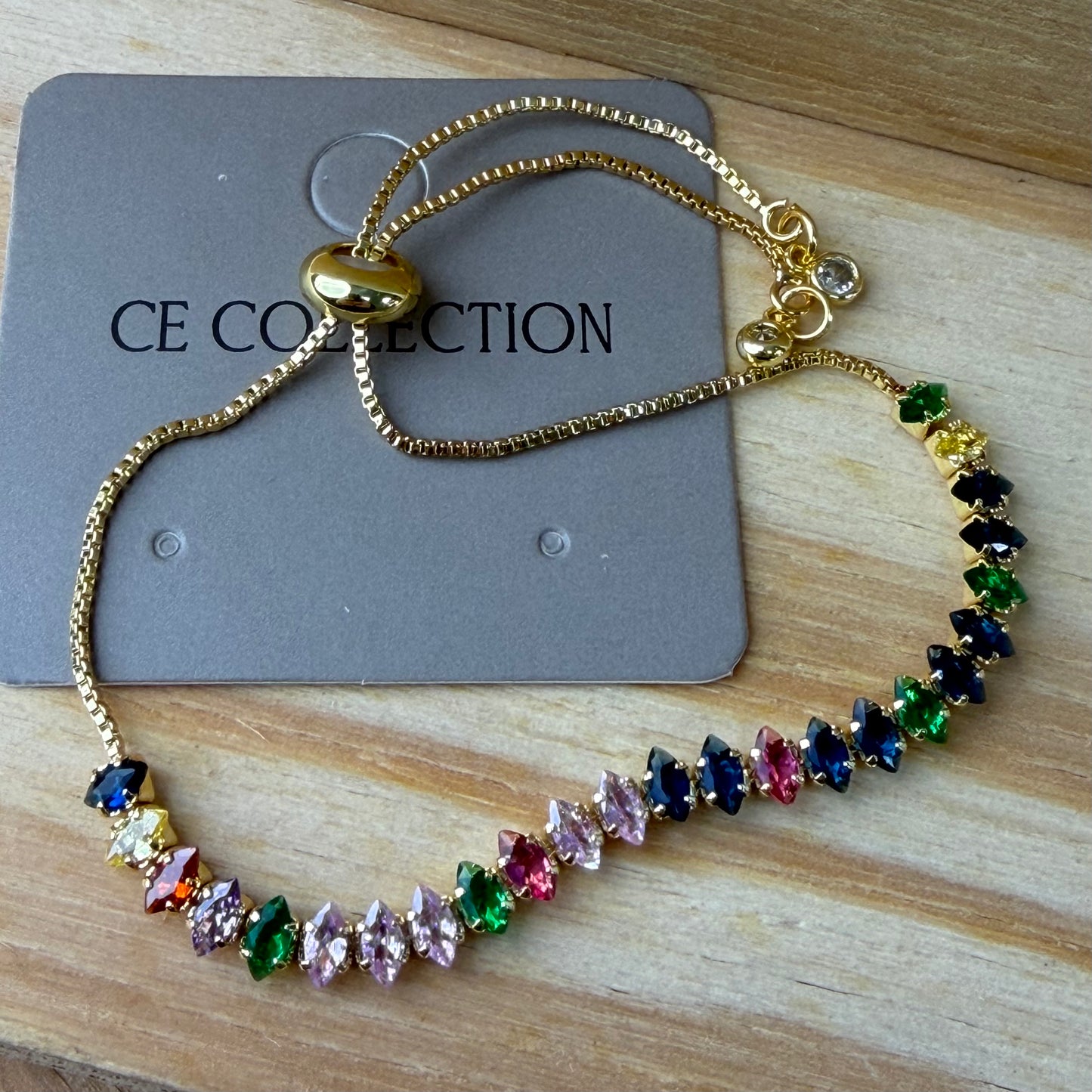 Gold plated adjustable bracelet