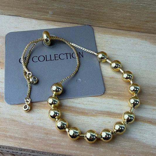 Gold plated adjustable bracelet
