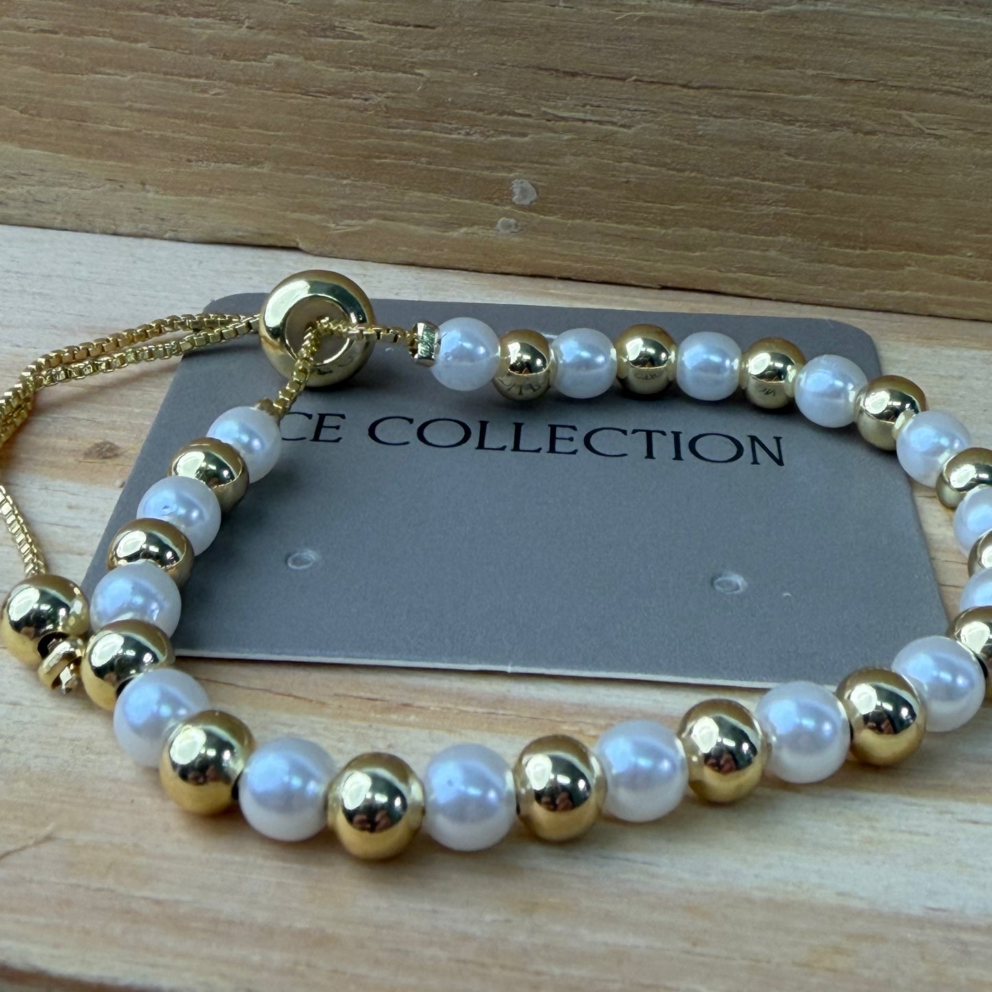 Gold plated adjustable bracelet