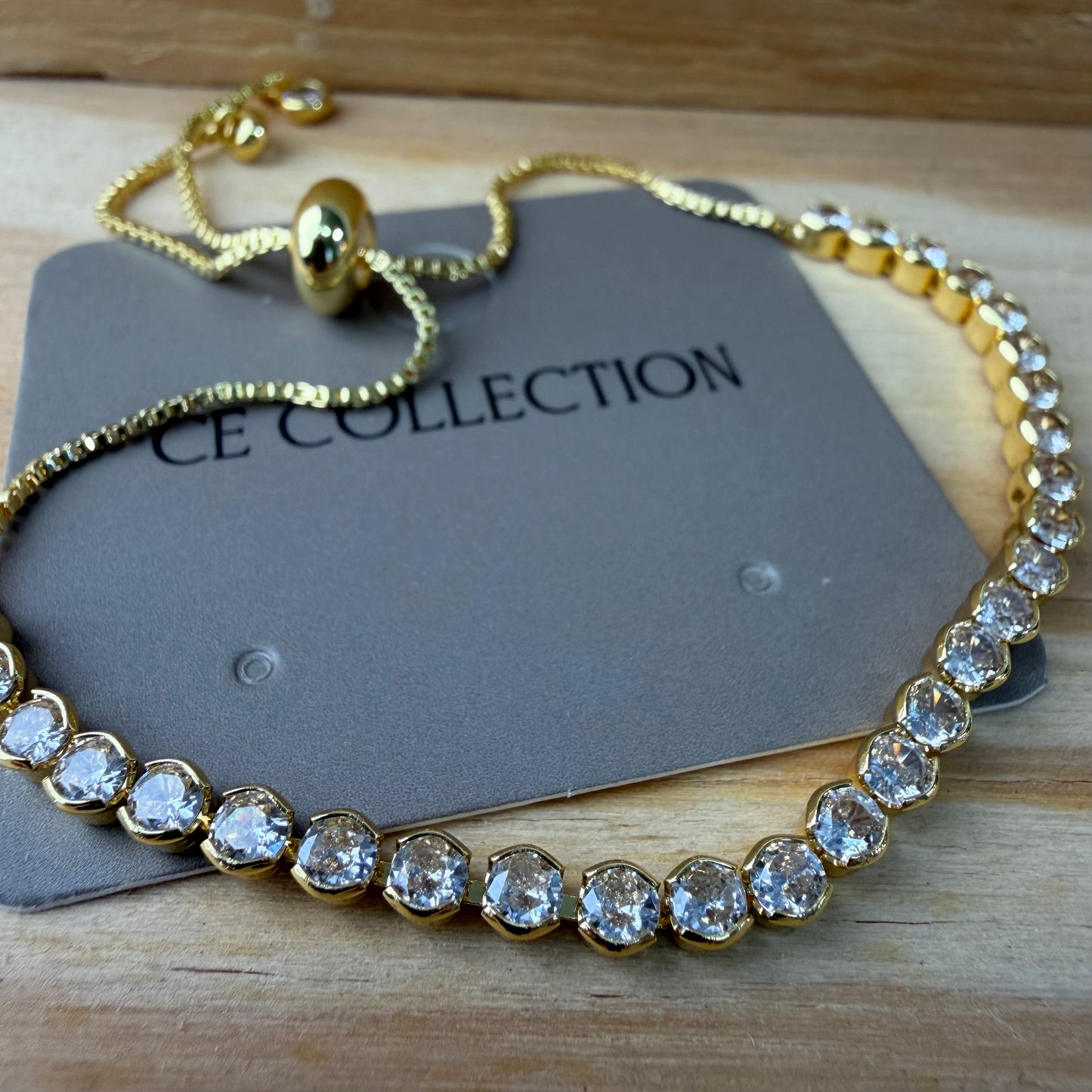 Gold plated adjustable bracelet