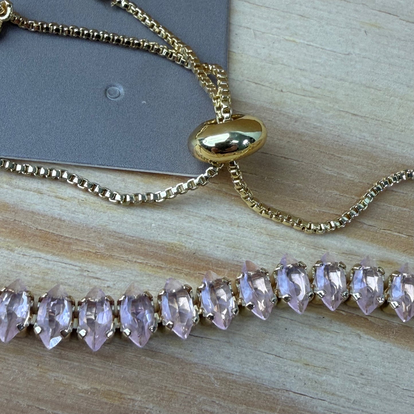 Gold plated adjustable bracelet