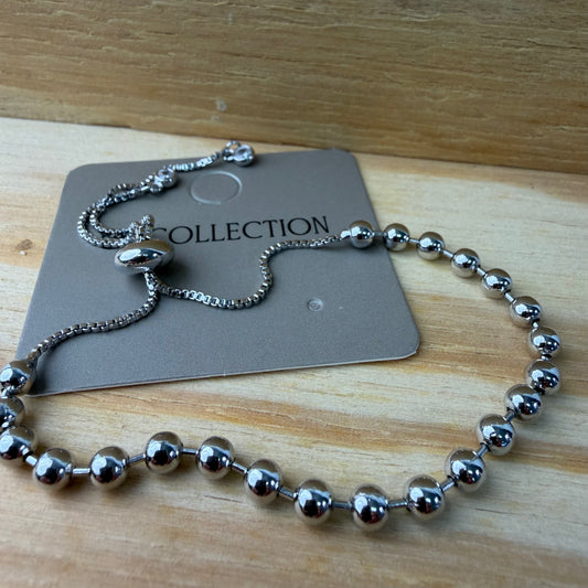 Silver plated adjustable bracelet