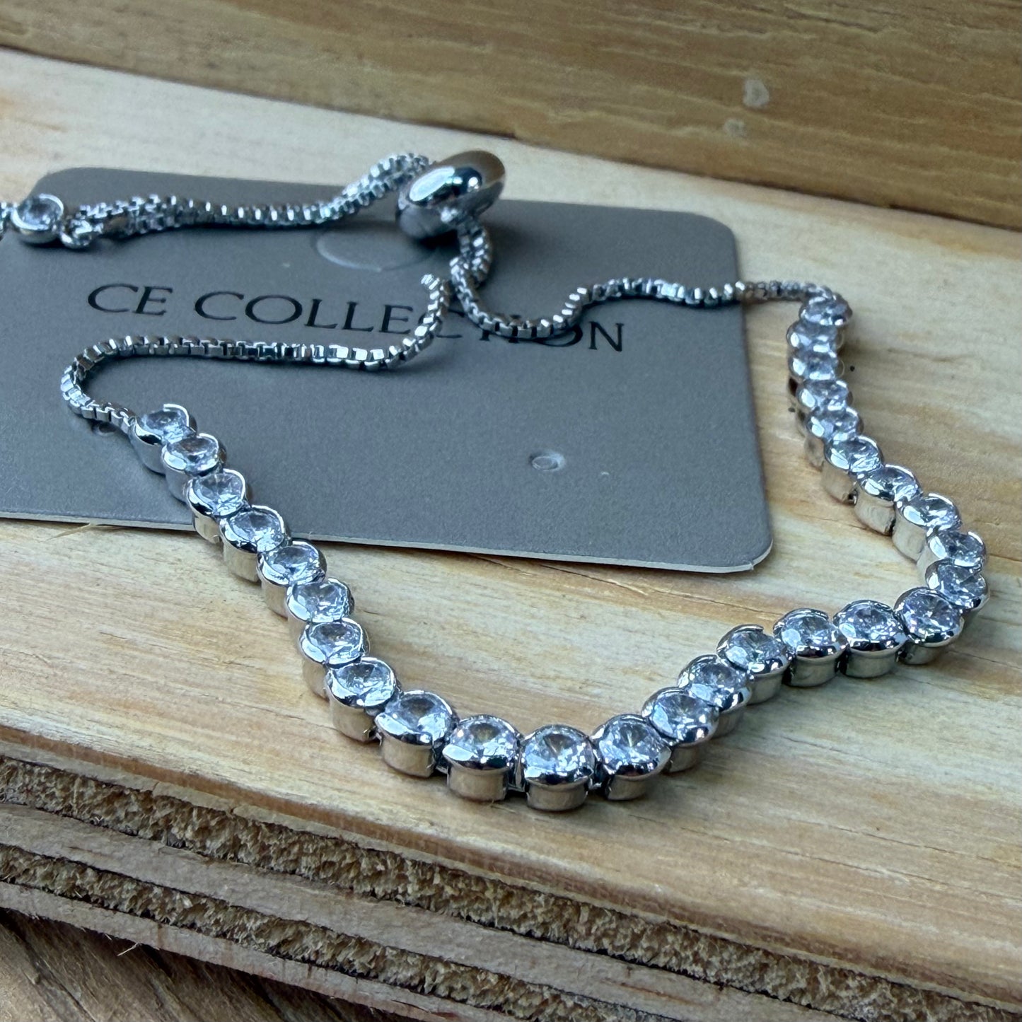 Silver plated adjustable bracelet