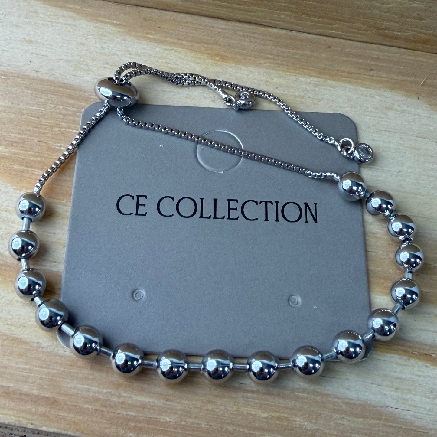 Silver plated adjustable bracelet