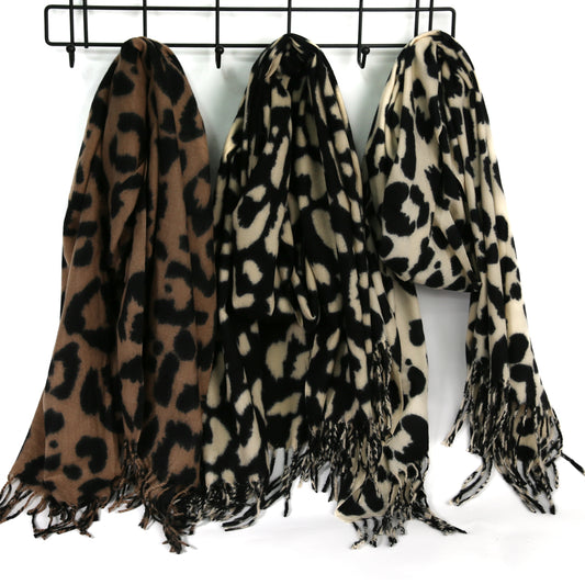 Leopard Print Winter Scarves 12 p/pack (R96ea)