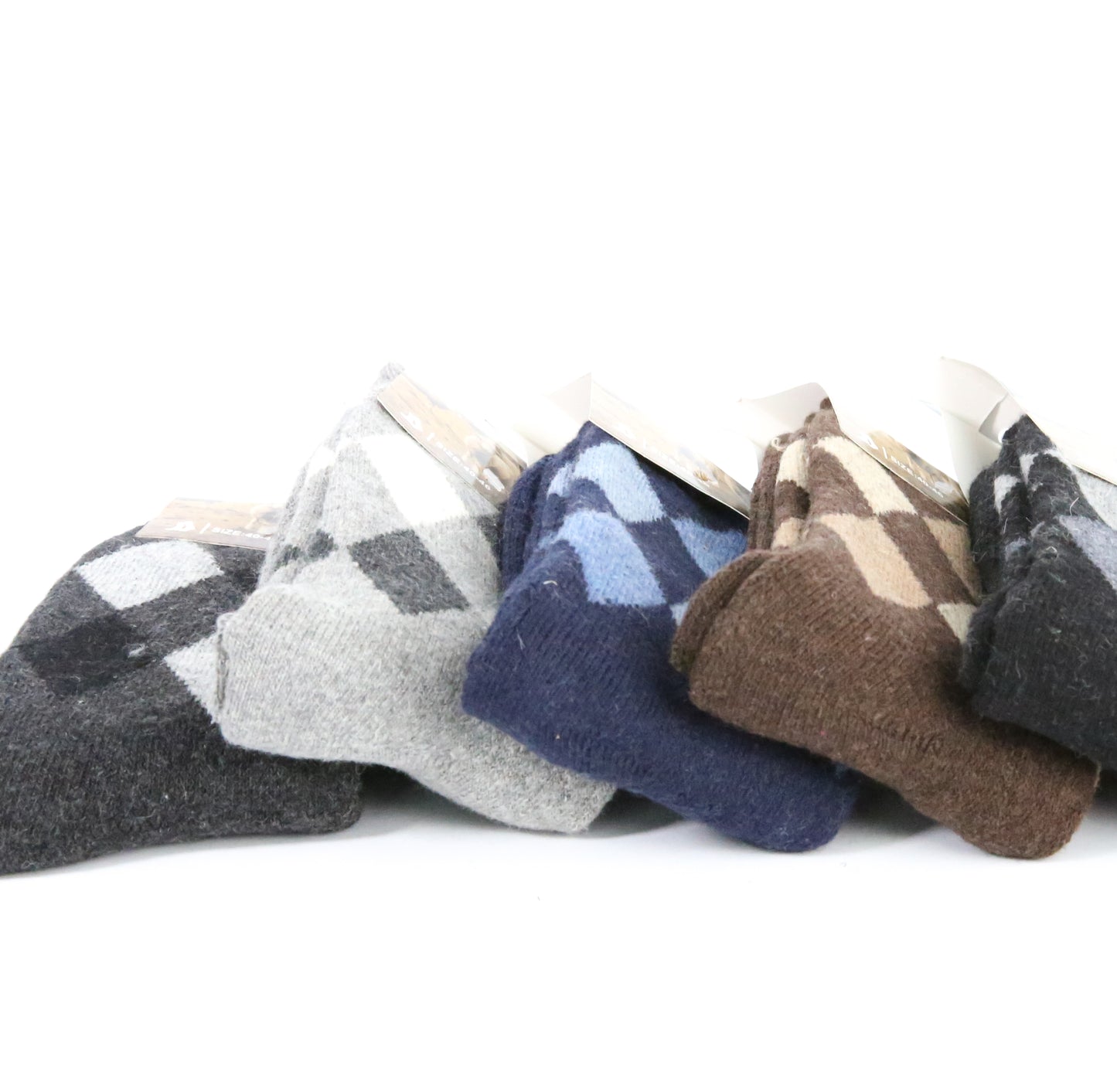Mens Pattern Winter Socks (80% Wool)_Pack of 12