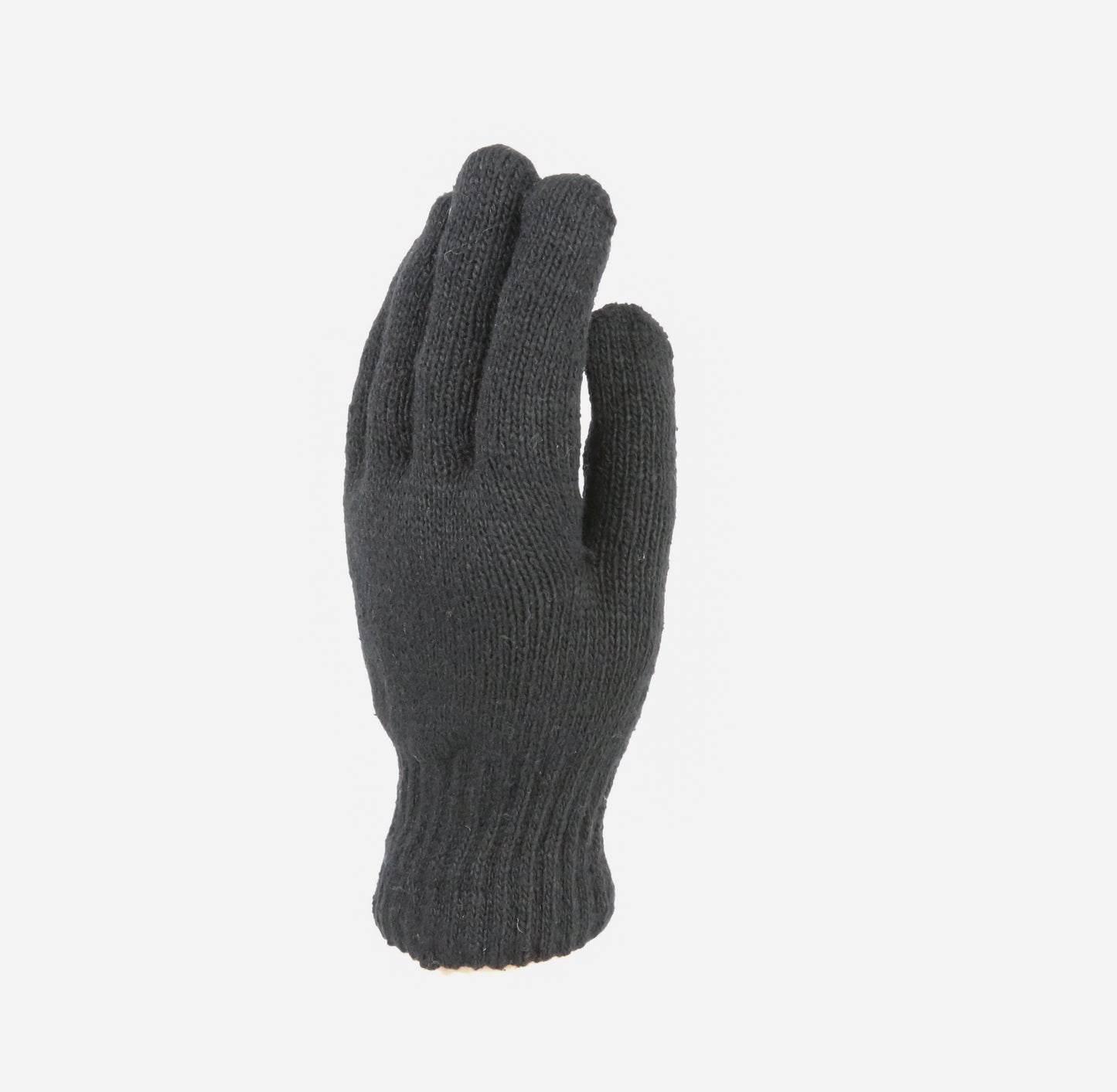Mens black knitted gloves_Pack of 12