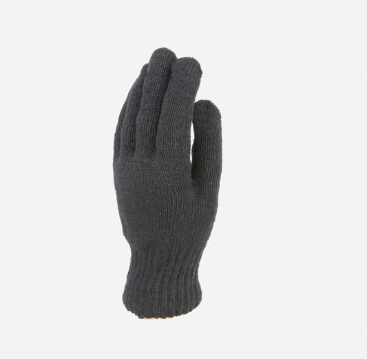 Mens black knitted gloves_Pack of 12