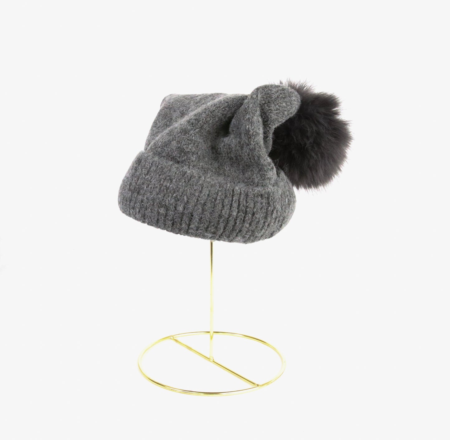 Knitted Beanie with Pom Pom_Pack of 12