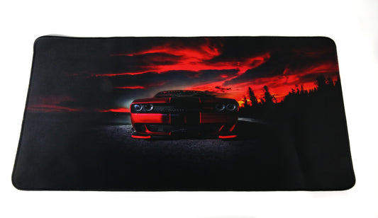 Neoprene Keyboard Mat_ BLACK AND RED CAR