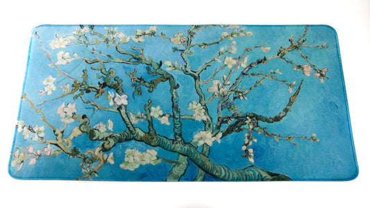 Neoprene Keyboard Mat_ BLUE ALMOND BLOSSOM