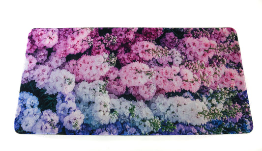 Neoprene Keyboard Mat_PINK AND PURPLE FLOWERS