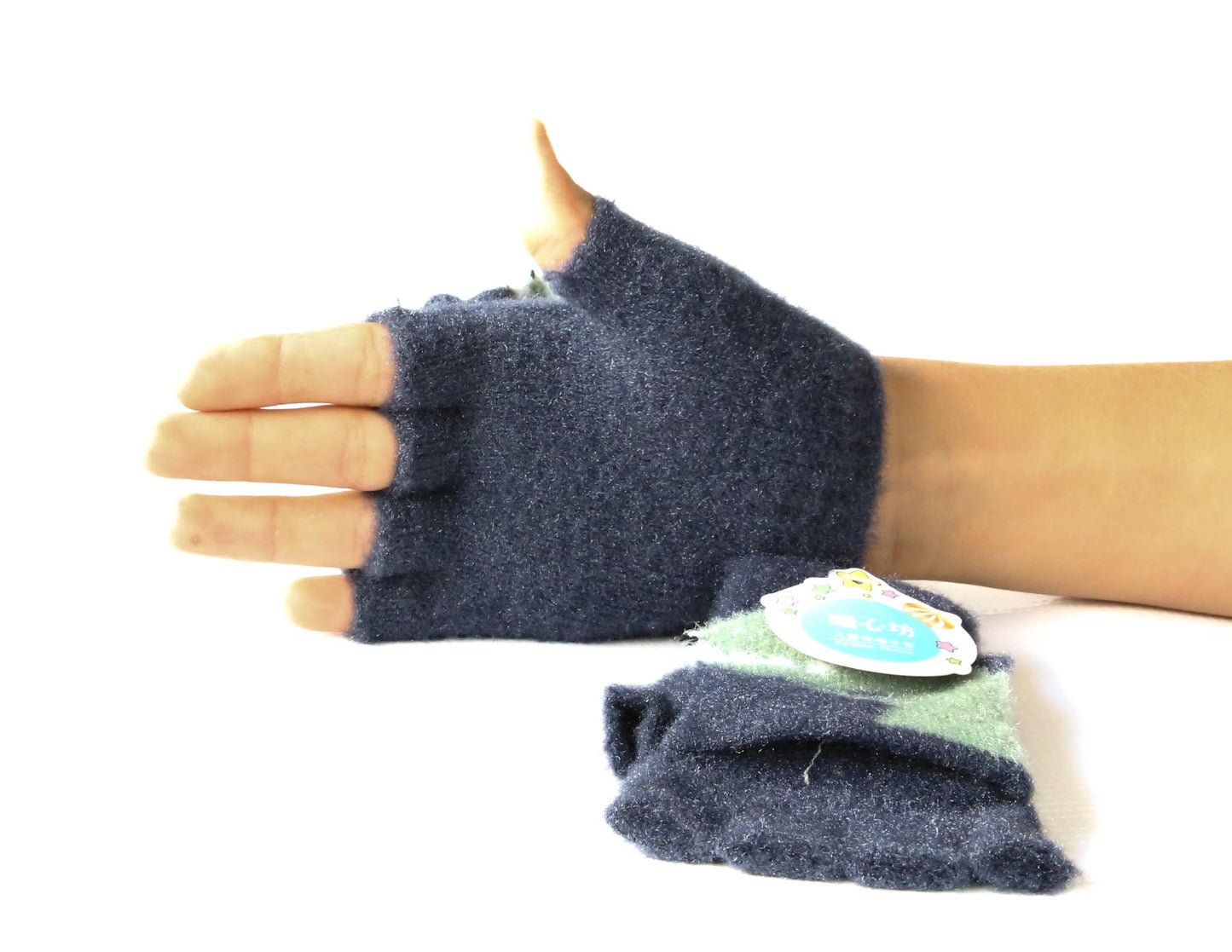 Kiddies fingerless gloves with mitten flap_Pack of 12