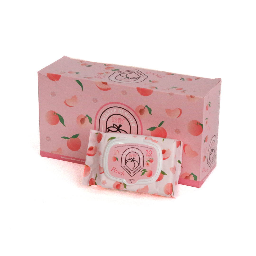 Cleansing Wipes Peach 6 p/box (R24ea)