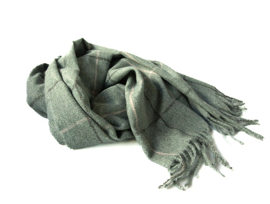 Winter check scarves_pack of 12_mixed colours